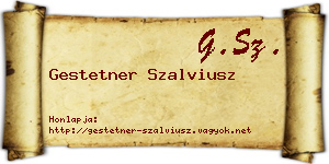 Gestetner Szalviusz névjegykártya